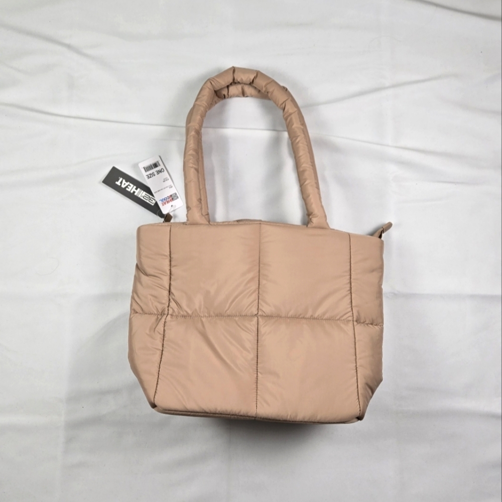 NWT Taupe 32 Degrees Puffer Tote Bag